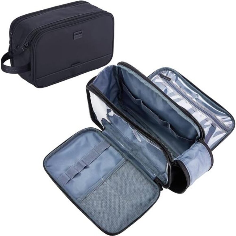 Toiletry Bag for Men, Extra Large Water-resistant Dopp Kit with Double Side